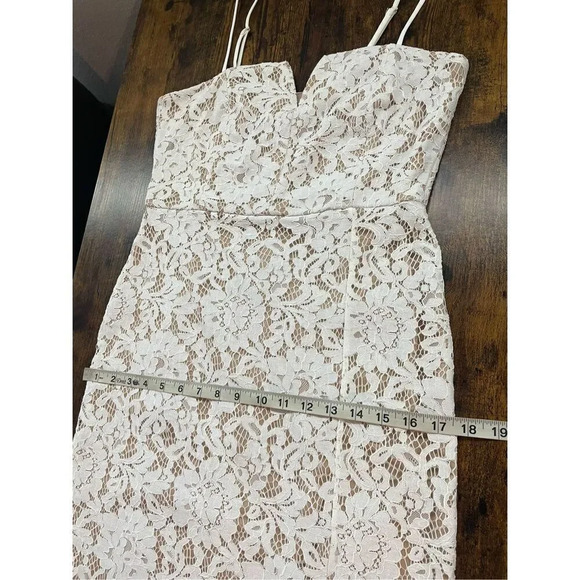 Lulus Amazing Allure White Crochet Lace Bodycon Midi Dress  Size M - Picture 13 of 14